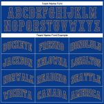 Custom Name and Number Authentic Baseball Jersey in Royal Old Gold - Personalized Team Apparel Personalized Royal Royal-Old
