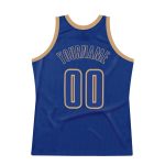 Custom Name and Number Throwback Basketball Jersey - Personalized Royal Old Gold Authentic Team Jersey Personalized Royal