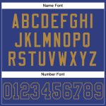 Custom Name and Number Authentic Football Jersey - Personalized Royal-Old Gold Mesh Team Jersey Personalized Royal Royal-Old