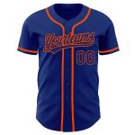 Personalized Royal-Orange Authentic Baseball Jersey for Men and Women Personalized Royal Royal-Orange Authentic Baseball