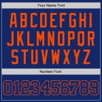 Personalized Royal-Orange Authentic Baseball Jersey for Men and Women Personalized Royal Royal-Orange Authentic Baseball