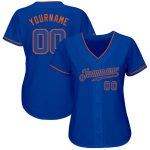 Custom Name and Number Authentic Baseball Jersey - Personalized Royal Orange Team Jersey Personalized Royal Royal-Orange