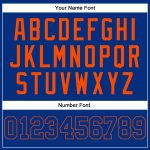 Personalized Custom Team Name and Number Royal Orange Sleeveless Baseball Jersey Personalized Royal Royal-Orange Authentic