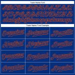 Personalized Custom Team Name and Number Royal Orange Sleeveless Baseball Jersey Personalized Royal Royal-Orange Authentic