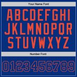 Personalized Custom Name and Number Authentic Orange Throwback Basketball Jersey - Team Apparel Personalized Royal Royal-Orange