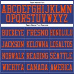 Custom Team Football Jersey - Personalized Royal Orange Mesh with Name and Number Personalized Royal Royal-Orange Mesh Authentic