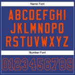 Custom Team Football Jersey - Personalized Royal Orange Mesh with Name and Number Personalized Royal Royal-Orange Mesh Authentic