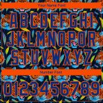 Custom Name & Number Personalized Tiger Head Jungle 3D Bomber Varsity Letterman Jacket in Royal Orange Red Design Personalized