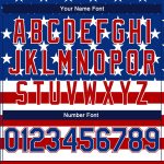 Personalized American Flag Basketball Jersey with Custom Name & Number - Royal Red 3D Pattern Design Personalized Royal Royal-Red