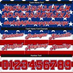 Personalized American Flag 3D Pattern Basketball Shorts with Custom Name & Number - Royal Red Team Apparel Personalized Royal