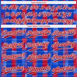 Custom Baseball Jersey Personalized with Name and Number - Authentic Royal Red 3D Pattern Design Personalized Royal Royal-Red