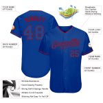 Custom Name and Number Personalized Red Authentic Baseball Jersey - Team Jersey Personalized Royal Royal-Red Authentic Baseball
