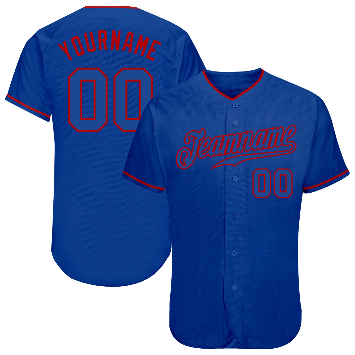 Custom Name and Number Personalized Red Authentic Baseball Jersey - Team Jersey Personalized Royal Royal-Red Authentic Baseball