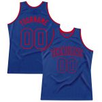 Personalized Royal Red Basketball Jersey Custom Name and Number - Authentic Throwback Team Design Personalized Royal Royal-Red