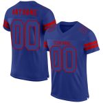 Custom Name and Number Personalized Royal-Red Authentic Football Jersey - Team Jersey Personalized Royal Royal-Red Mesh Authentic