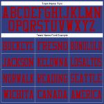 Custom Name and Number Personalized Royal-Red Authentic Football Jersey - Team Jersey Personalized Royal Royal-Red Mesh Authentic