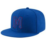 Custom Name and Number Adjustable Snapback Hat - Personalized Royal Red Stitched Team Cap Personalized Royal Royal-Red Stitched