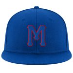 Custom Name and Number Adjustable Snapback Hat - Personalized Royal Red Stitched Team Cap Personalized Royal Royal-Red Stitched