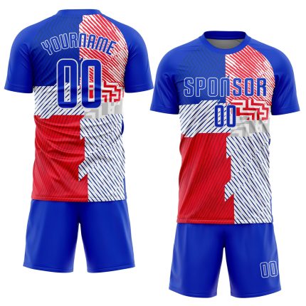 Personalized Royal Red Soccer Jersey - Sublimation Uniform for Teams and Players Personalized Royal Royal-Red Sublimation