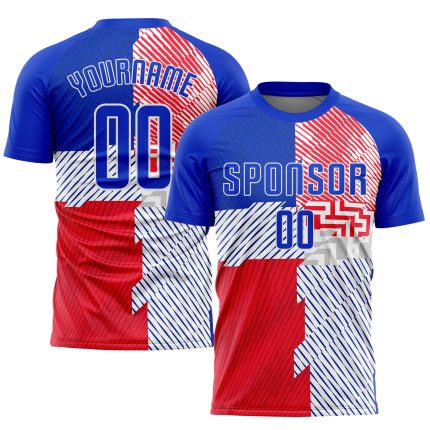 Personalized Royal Red Soccer Jersey - Sublimation Uniform for Teams and Players Personalized Royal Royal-Red Sublimation