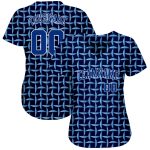 Custom Name and Number Authentic Baseball Jersey - Personalized Royal White 3D Pattern Design Personalized Royal Royal-White