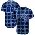 Custom Name and Number Authentic Baseball Jersey - Personalized Royal White 3D Pattern Design Personalized Royal Royal-White