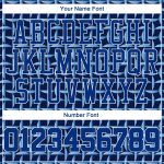 Custom Name and Number Authentic Baseball Jersey - Personalized Royal White 3D Pattern Design Personalized Royal Royal-White