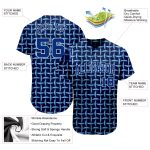 Custom Name and Number Authentic Baseball Jersey - Personalized Royal White 3D Pattern Design Personalized Royal Royal-White