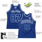 Custom Name and Number Personalized Authentic Royal White Basketball Jersey - Throwback Team Design Personalized Royal Royal-White