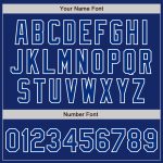 Custom Name Number Varsity Letterman Jacket Personalized Royal White Bomber Full-Snap Team Jacket Personalized Royal Royal-White
