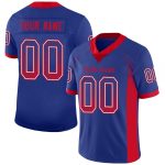 Custom Name and Number Football Jersey - Personalized Royal Scarlet-White Mesh Drift Fashion Team Jersey Personalized Royal