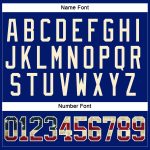Personalized Vintage USA Flag Hockey Jersey with Custom Name & Number - Black-Cream Lace Neck Team Apparel Personalized Royal
