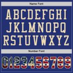 Custom Name & Number Vintage USA Flag Football Jersey - Personalized Cream Mesh Authentic Team Apparel Personalized Royal