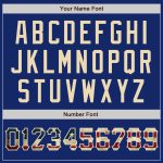 Personalized Vintage USA Flag Softball Jersey Unisex Two-Button Team Custom Name & Number - City Cream Personalized Royal