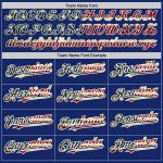 Custom Name and Number Vintage USA Flag Baseball Jersey - Authentic Raglan Sleeve Cream Team Shirt Personalized Royal Vintage