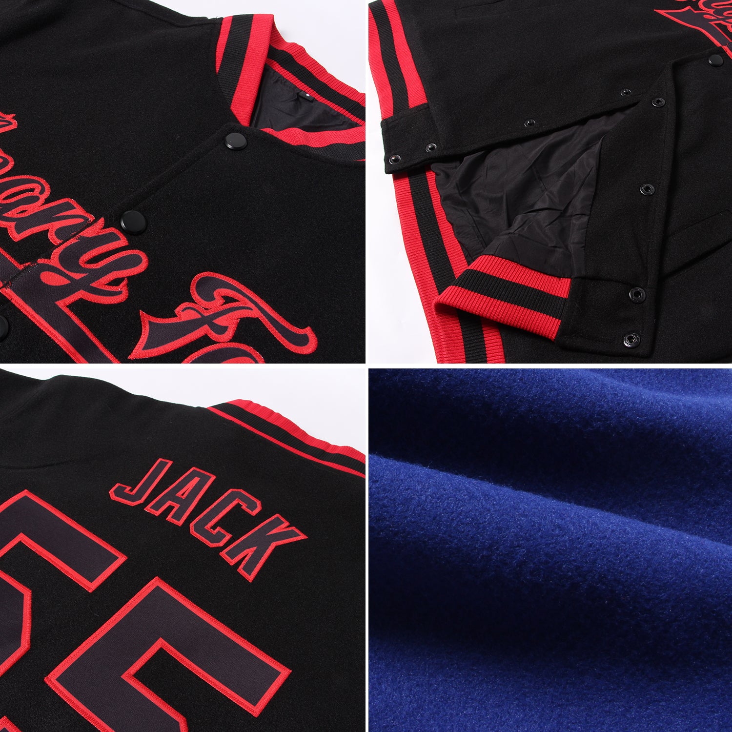 Personalized Royal Vintage USA Flag Cream-Black Bomber Full-Snap Varsity Letterman Jacket Team Custom Name and Number Custom Vintage USA Flag Bomber Jacket with Cream-Black Design, Full-Snap Varsity Style, Personalized Name & Number Personalized - Image 2