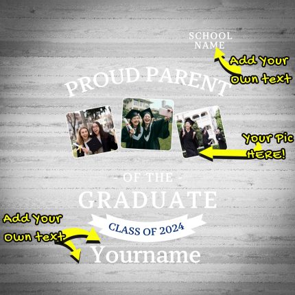 Custom Name and Number 3D Graduation T-Shirt - Personalized Royal White Performance Tee Personalized Royal White 3D Graduation