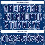Custom Name and Number Personalized Royal White 3D Planets Baseball Jersey - Authentic Team Apparel Personalized Royal White