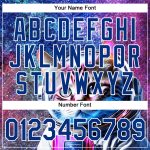 Personalized Space Astronaut T-Shirt with Custom Name & Number, Royal White 3D Pattern Design - Performance Tee Personalized