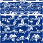 Custom Tropical Palm Leaf Performance T-Shirt with 3D Pattern, Personalized Team Name and Number - Royal White Design Personalized