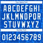 Custom Name and Number Unisex Softball Jersey, Personalized Royal White 3D Pattern, Two-Button Design Personalized Royal