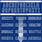 Custom Name Number Sublimation Soccer Jersey Personalized Royal White Arrow Shapes Team Uniform Personalized Royal White