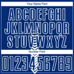 Custom Name Number Sublimation Soccer Jersey Personalized Royal White Arrow Shapes Team Uniform Personalized Royal White