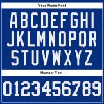 Custom Personalized Basketball Jersey with Name and Number - Royal White Authentic Throwback Style Personalized Royal White