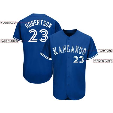 Custom Name and Number Personalized Baseball Jersey - Royal White Team Jersey Personalized Royal White Baseball Jersey Team