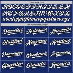 Custom Name Number Baseball Jersey - Personalized Authentic Royal White-Black 3 Colors Arm Shapes Personalized Royal White-Black