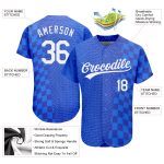 Custom 3D Pattern Baseball Jersey - Personalized Royal White-Black Design with Name and Number Personalized Royal White-Black