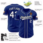 Custom Royal White-Black Authentic Baseball Jersey - Personalized Sports Apparel Personalized Royal White-Black Authentic