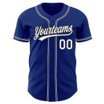 Custom Royal White-Black Authentic Baseball Jersey - Personalized Sports Apparel Personalized Royal White-Black Authentic