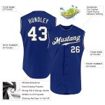 Custom Name and Number Authentic Baseball Jersey - Personalized Royal White-Black Sleeveless Team Gear Personalized Royal